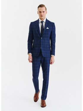 Pako Lorente Pako Lorente Spodnie garniturowe P23SP-6G-019 Granatowy Slim Fit