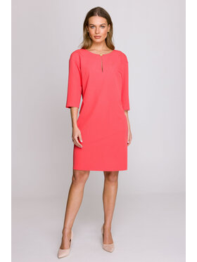 Stylove Stylove Večerní šaty S394 Oranžová Premium Fit
