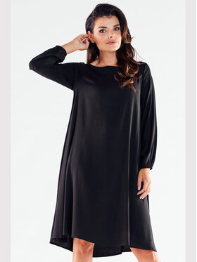 Awama Awama Vestito estivo A524 Nero Basic Fit