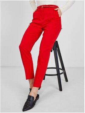 Orsay Orsay Spodnie damskie 353136-330000__42 Czerwony Regular Fit