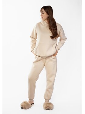 DKaren Sport DKaren Sport Komplet bluza i spodnie materiałowe Randi Beżowy Classic Fit