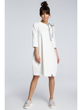 BeWear BeWear Vestito da giorno B070 Bianco Baggy Fit