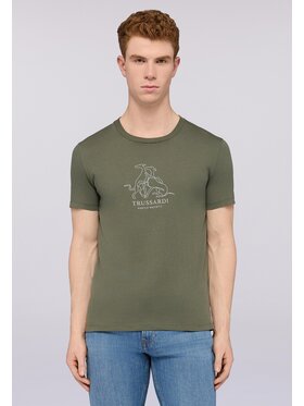 Trussardi Trussardi T-Shirt G0278100049N035 Zielony Regular Fit