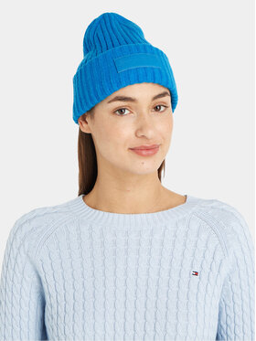 Tommy Hilfiger Kapa Tommy Twist Beanie AW0AW15325 Modra