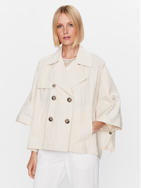 Peserico Peserico Trenčas S21374 Écru Relaxed Fit