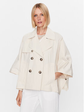 Peserico Peserico Trench S21374 Écru Relaxed Fit