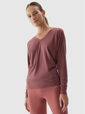 4F 4F Bluză 4FAW23TFLOF153 Roșu Slim Fit