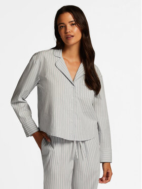 Hunkemöller Hunkemöller Pidžamas krekls 205132 Pelēks Regular Fit