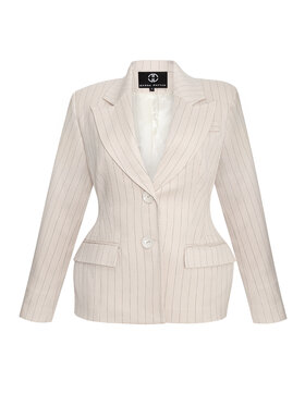Magda Matyja Magda Matyja Marynarka Francesca Blazer Petite Beżowy Slim Fit