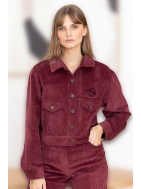 Me complete Me complete Kurtka przejściowa Kurtka Alma burgundy Bordowy Relaxed Fit