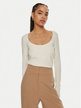 BOSS Boss Blusa 50512849 Écru Slim Fit