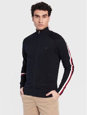 Tommy Hilfiger Tommy Hilfiger Kardigán Global Stripe MW0MW29036 Tmavomodrá Regular Fit