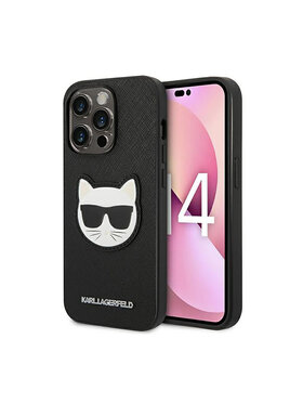 KARL LAGERFELD KARL LAGERFELD Etui na telefon Saffiano Choupette Head Patch Case Czarny