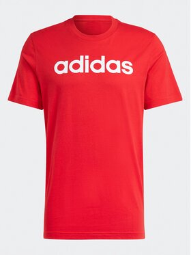 Adidas Majica Essentials Single Jersey Linear Embroidered Logo T-Shirt IC9278 Rdeča Regular Fit