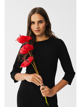 Stylove Stylove Koktejlové šaty S350 Černá Modern Fit