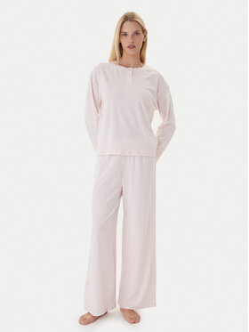 Tommy Hilfiger Tommy Hilfiger Пижама UW0UW06077 Розов Relaxed Fit