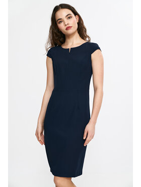 NIFE NIFE Elegantní šaty S268 Tmavomodrá Bodycon Fit