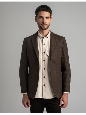 Borgio Borgio Marynarka moricone Brązowy Slim Fit