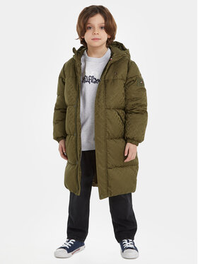 Tommy Hilfiger Tommy Hilfiger Vatovaná bunda KS0KS00524 Zelená Relaxed Fit