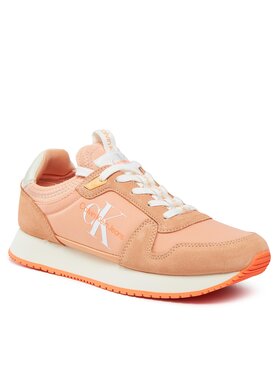 Calvin Klein Jeans Calvin Klein Jeans Snīkeri Runner Sock Laceup Ny-Lth Wn YW0YW00840 Balts