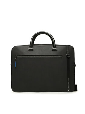 Tommy Hilfiger Tommy Hilfiger Чанта за лаптоп Th Bus Leather Slm Computer Bag AM0AM11290 Черен