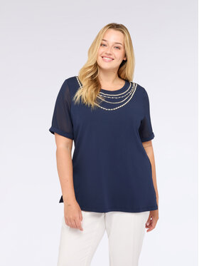 Fiorella Rubino Fiorella Rubino T-Shirt G255L008575N034 Niebieski Boxy Fit