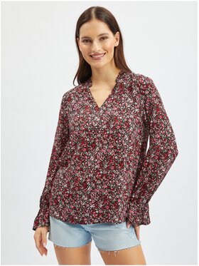 Orsay Orsay Bluzka 650248467000__34 Bordowy Regular Fit