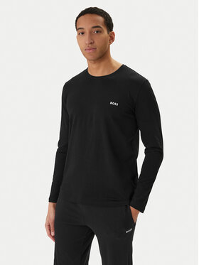 BOSS BOSS Pikkade varrukatega T-särk Mix&Match 50515389 Must Regular Fit