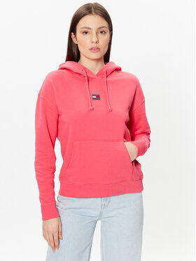 Tommy Jeans Tommy Jeans Mikina Badge DW0DW15411 Ružová Relaxed Fit