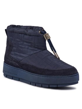 Tommy Hilfiger Škornji Za Sneg Tommy Monogram Snowboot FW0FW07637 Modra