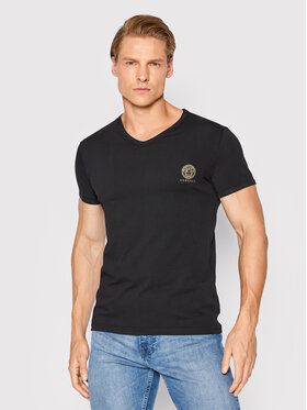 Versace Versace T-Shirt Scollo AUU01004 Černá Regular Fit