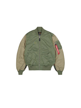 Alpha Industries Alpha Industries Kurtka bomber MA-1 Camo Back Embroidery Bomber Jacket Zielony Slim Fit