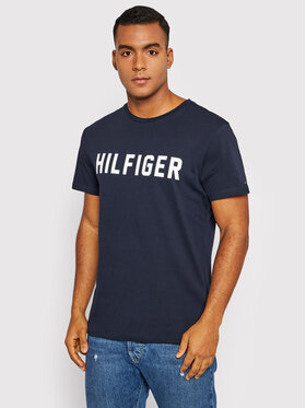 Tommy Hilfiger Tommy Hilfiger T-Shirt Ss Tee UM0UM02011 Granatowy Regular Fit