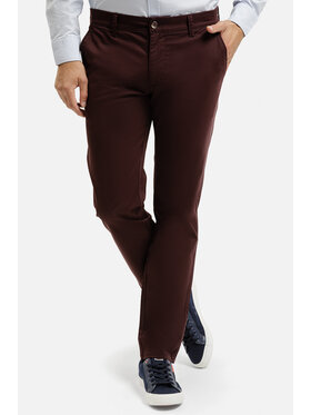 Cross Jeans Cross Jeans Chinosy F 194-960 Bordowy Tapered Leg