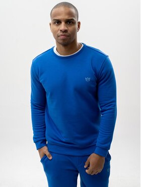Jigga Wear Jigga Wear Bluza Bluza Bez Kaptura Męska Ciemna Niebieska Jigga Wear Simple Crown XXL Granatowy Regular Fit