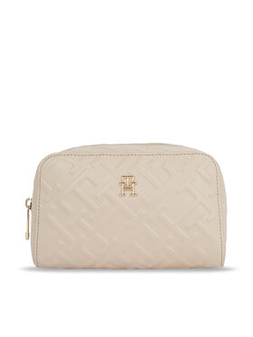 Tommy Hilfiger Tommy Hilfiger Kozmetická taštička Iconic Tommy Washbag Mono AW0AW15269 Béžová