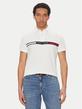 Tommy Hilfiger Tommy Hilfiger Poloshirt Chest Insert MW0MW38130 Weiß Regular Fit