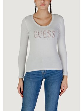 Guess Guess T-shirt LS CN PYTHON LOGO Bianco Shirt Fit