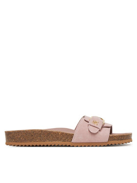 Tommy Hilfiger Tommy Hilfiger Шльопанці Soft Suede Adjustable Mule FW0FW08809 Рожевий