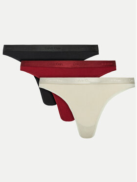 Calvin Klein Underwear Calvin Klein Underwear Комплект 3 чифта прашки Thong 3pk 000QD5244E Цветен