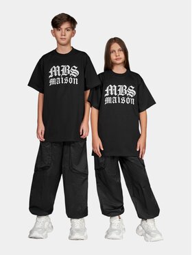MADE BY SOCIETY MADE BY SOCIETY T-Shirt Fraktur - T37867 Czarny Basic Fit