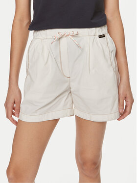 Napapijri Napapijri Pantalon scurți din material Aberdeen NP0A4I51 Écru Loose Fit