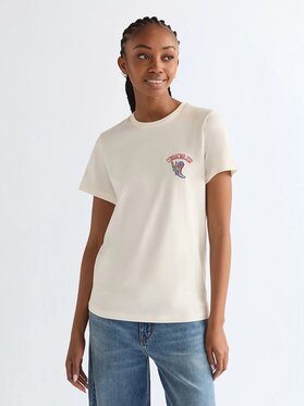 Wrangler Wrangler T-Shirt SIGN OFF TEE Biały Regular Fit