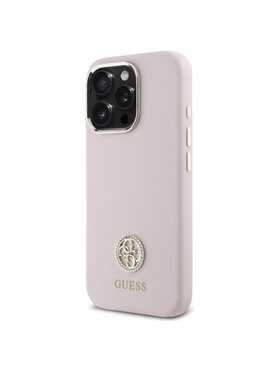 Guess Guess Etui na telefon Silicone Logo Strass 4G Różowy