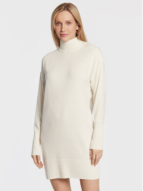 Marella Marella Úpletové šaty Sanremo 33260229 Bílá Regular Fit