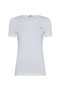 Tommy Hilfiger Tommy Hilfiger Bluzka WW0WW29098 YBR Biały Slim Fit