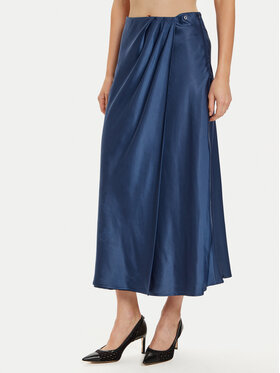 Guess Guess Fustă midi Anastasia W4BD56 WGIG2 Bleumarin Regular Fit