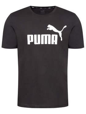 Puma Puma T-Shirt Ess Logo 586666 Czarny Regular Fit