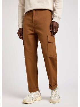 Lee Lee Chinosy CARGO Brązowy Regular Fit