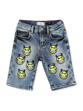 PHILIPP PLEIN PHILIPP PLEIN Pantaloncini di jeans 30382 Blu Basic Fit